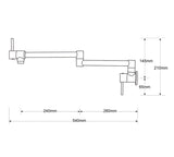 Modern Shiny Gold Pot Filler #202422