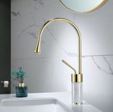 Gold Teardrop Tall Mixer with Granite Base #201857