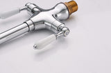 Chrome Kitchen Mixer with Ceramic White Handles #201732