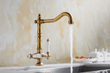 Antique Brass Dual Ceramic Handle Mixer #201774