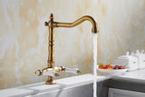 Antique Brass Dual Ceramic Handle Mixer #201774