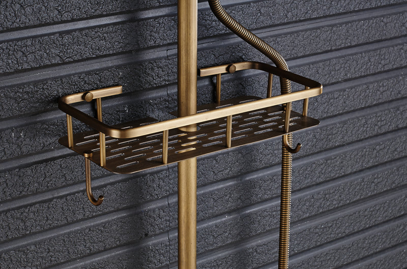 Antique Brass Wall Mounted Shower #201717 – TIC Bathrooms