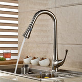 Brushed Nickel Contemporary Dual Sprayer Kitchen Mixer #201724