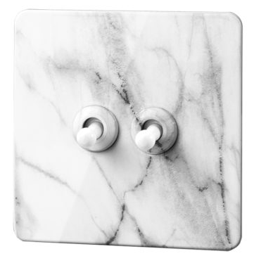 Faux Marble Toggle Light Switch – 2 lever