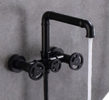 Matt Black Steampunk Bath Mixer #20116
