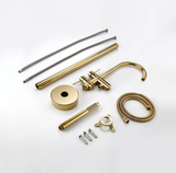 Polished Gold Freestanding Bath Mixer #201444