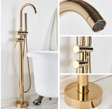 Polished Gold Freestanding Bath Mixer #201444