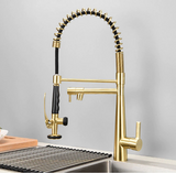 Brushed Gold Spring Kitchen Mixer #20236