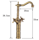 Classic Antique Brass Tall Basin Mixer  #201745