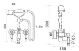 Concealed Antique Bathtub Mixer #201716