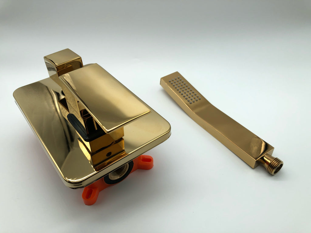 Gold Shower with Hand Shower #20143 – TIC Bathrooms