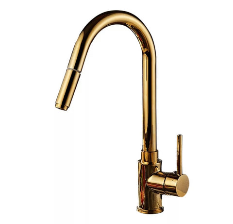 Gold Modern Extender Kitchen Mixer #201798