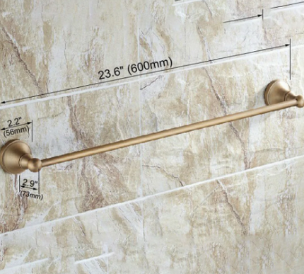 Antique Brass Single Towel Rail #20184