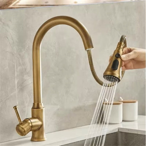 Brass Pull Out Kitchen Mixer #20259