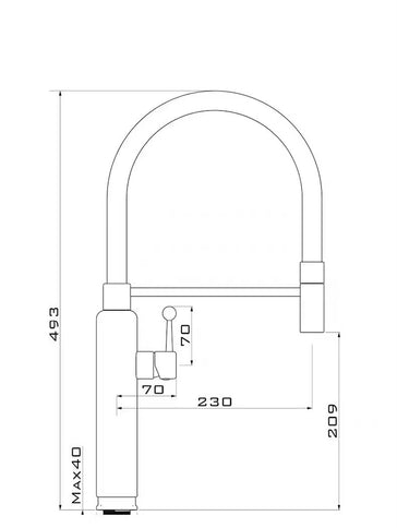 Retro Kitchen Mixer Black #202514