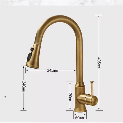 Brass Pull Out Kitchen Mixer #20259