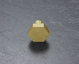 Hexagon Brushed Gold Knob Handle #202319