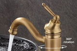 Antique Brass Short Basin Mixer #202656