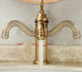 Antique Brass Short Basin Mixer #202656