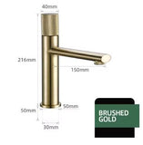 Brushed Gold Short Basin Mixer #202657