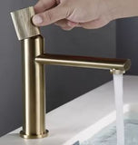 Brushed Gold Short Basin Mixer #202657