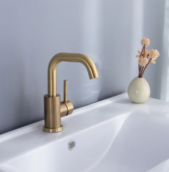 Brushed Gold Mini High Arc Mixer #202397