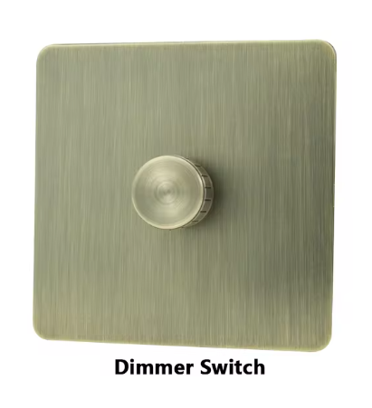 Brushed Brass Light Switch – Dimmer
