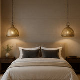 Moroccan Brass Rustic Pendant Light – Dome #2032
