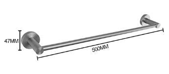 Gun Metal Grey Minimal Single Towel Rail #202417