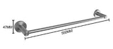Gun Metal Grey Minimal Single Towel Rail #202417
