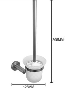 Gun Metal Grey Toilet Brush Holder #202413