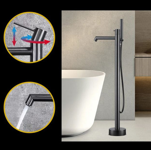 Gunmetal Grey Floor Stand Bath Mixer #202418