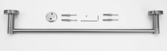 Gun Metal Grey Minimal Single Towel Rail #202417