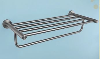 Gun Metal Modern Towel Rack and Rail #202411