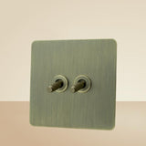 Carved Brass Toggle Switch
