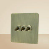 Carved Brass Toggle Switch