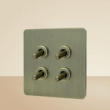 Carved Brass Toggle Switch