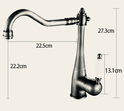 Chrome Antique Single Ceramic Handel Mixer #201726