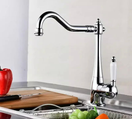 Chrome Antique Single Ceramic Handel Mixer #201726