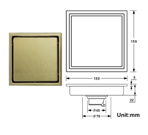 Polished Gold Shower Trap #20260