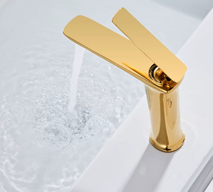 Gold Tall Modern Basin Mixer #202523