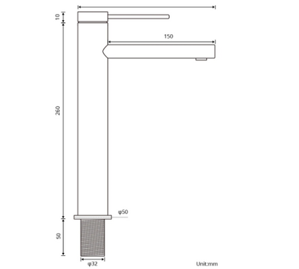 Gunmetal Grey Tall Basin Mixer #202402