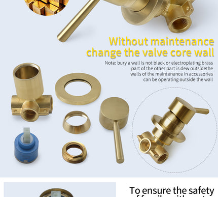 Brushed Gold Shower Mixer #202346