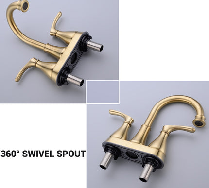 Modern Brushed Gold Basin Mixer #202345