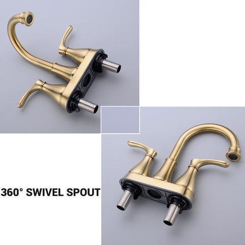 Modern Brushed Gold Basin Mixer #202345