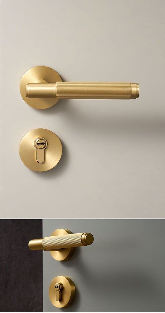 Brushed Gold Door Handle 202344 TIC Bathrooms