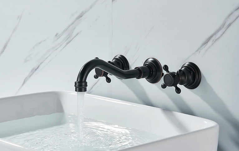 Oil Rubbed Wall Mount Mixer 3 Piece #202358