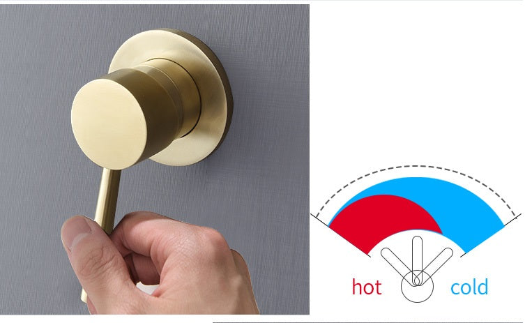 Brushed Gold Shower Mixer #202346