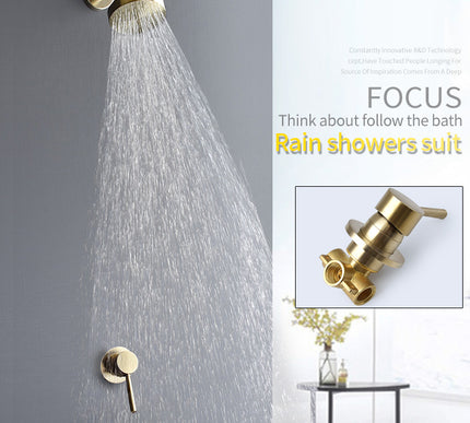 Brushed Gold Shower Mixer #202346