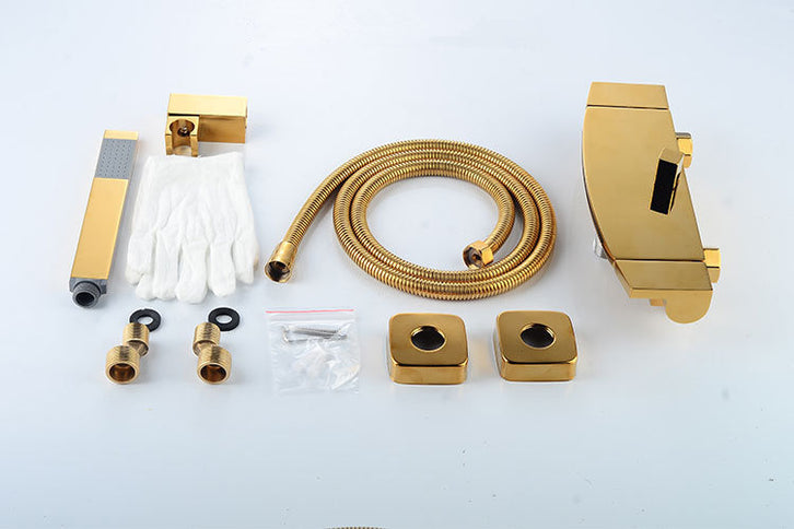 Modern Shiny Gold Bath Mixer #202339